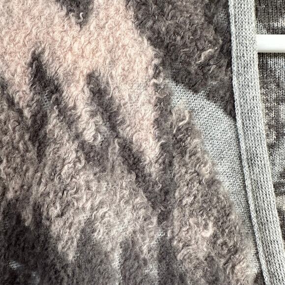 Lucky Brand Fringed Brushed Knit Cardigan Sweater Boho Southwest Open Front S - Picture 6 of 10